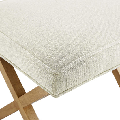 Amazon Basics Moderner Polsterhocker Quadratisch Elfenbein