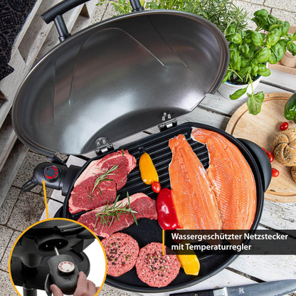 TZS First Austria Elektrogrill 2-in-1 Tischgrill & Standgrill 2400 W