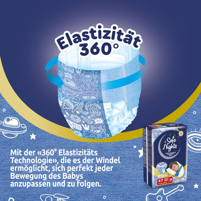 Babylino Safe Nights Boy Nachthöschen 4-7 Jahre (17-30 kg), 84 Stück