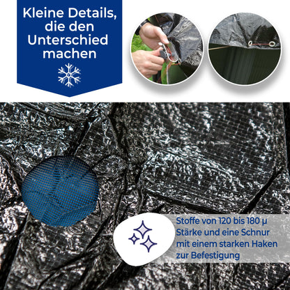 Gre CIPROV611 Winterabdeckung – Pool 610x375 / 500x340 cm schwarz