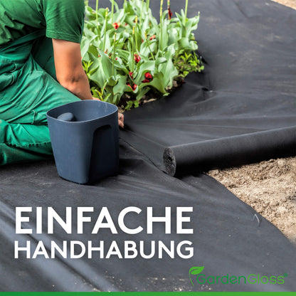 GardenGloss Unkrautvlies 100 m² – Gartenvlies wasserdurchlässig