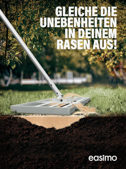 easimo Rasenrakel 80x30 cm – Nivellierwerkzeug aus Stahl