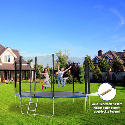 Arebos Trampolin Randabdeckung Federschutz Ø 487 cm, PVC, blau