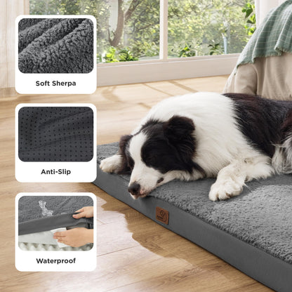 Bedsure orthopädisches Hundebett für grosse Hunde, dunkelgrau