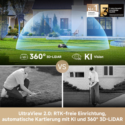 MOVA LiDAX Ultra 800 Mähroboter, kabellos, 3D-LiDAR, 800 m²