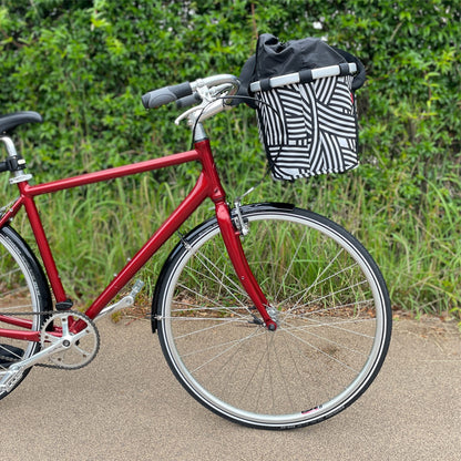 Klickfix Styrke Foldekurv Lenker Klappkorb - Schwarz 15L Dots