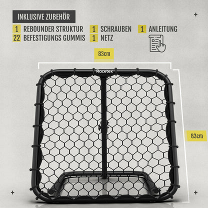 Racetex Fussball Rebounder Kinder – Stufenlos verstellbar