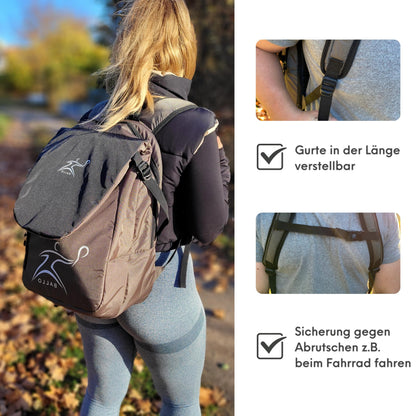 BALLO Tennisrucksack Tennistasche mit Schläger- und Schuhfach, grau