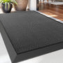 DEXI Fussmatte aussen 60 x 90 cm, Schmutzfangmatte, dunkelgrau – rechteckig, aus Nylon und Gummi