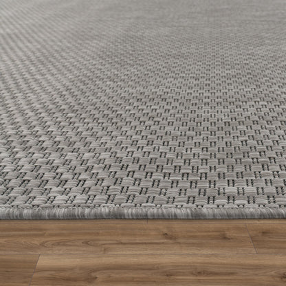 Paco Home Outdoor Teppich Sisaloptik Flachgewebe Grau 200x280 cm