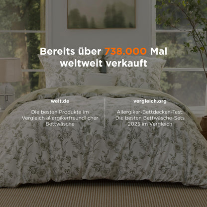 Bedsure Bettwäsche 135x200 4teilig Baumwolle Wendebettwäsche Set