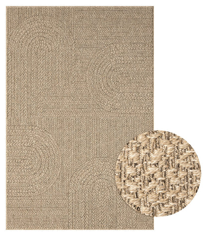 the carpet Kansas Outdoor Teppich Jute-Look Nature 160 x 230 cm
