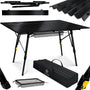 KESSER Campingtisch faltbar 120x70cm – Aluminium Schwarz. Rechteckiger, schwarzer Klapptisch aus Aluminium. Ideal für Camping & Outdoor-Einsatz.