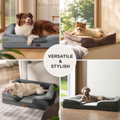 BEDSURE orthopädisches Hundebett Hundesofa 122x89 cm, grau