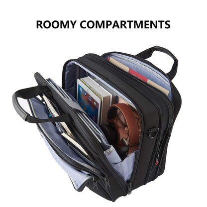 KROSER Laptoptasche 18 Zoll, erweiterbar, wasserabweisend