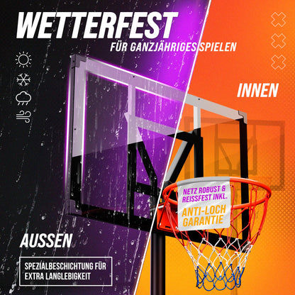 Caprisports Basketballkorb Outdoor BBK305 höhenverstellbar 135-305 cm