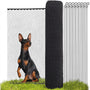 SELFmania Hundezaun 25 m x 120 cm, mobiler Begrenzungszaun in Schwarz mit engmaschigem Netz und Erdankern