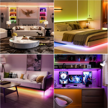 OULARA RGB COB LED Streifen 6m WLAN dimmbar DC24V für Smart Home