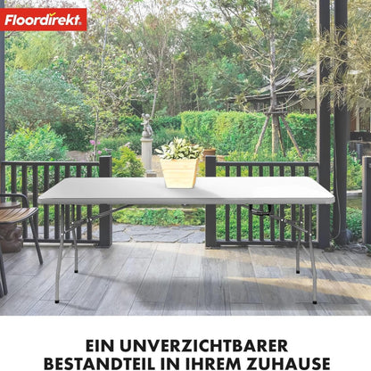 Floordirekt Klapptisch Akita 183x76 cm - Buffettisch mit Tragegriff