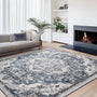 SONGMICS Home Vintage Teppich 160 x 230 cm, waschbar, Taubengrau – rechteckig, mit Muster