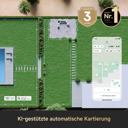 Dreame A2 1200 Mähroboter ohne Begrenzungsdraht bis 1200 m²