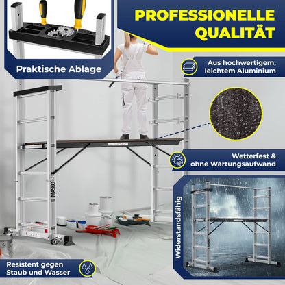 MASKO Alugerüst 4in1 – Arbeitsgerüst und Leiter bis 150 kg