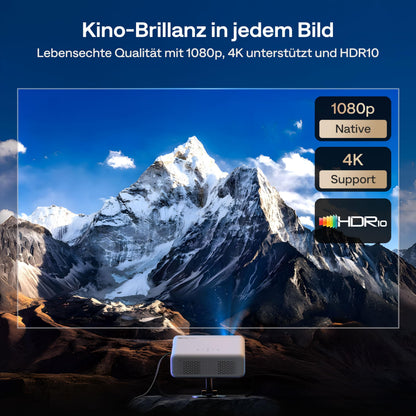 Aurzen Eazze D1G Smart Beamer Full HD mit Google TV, Weiss