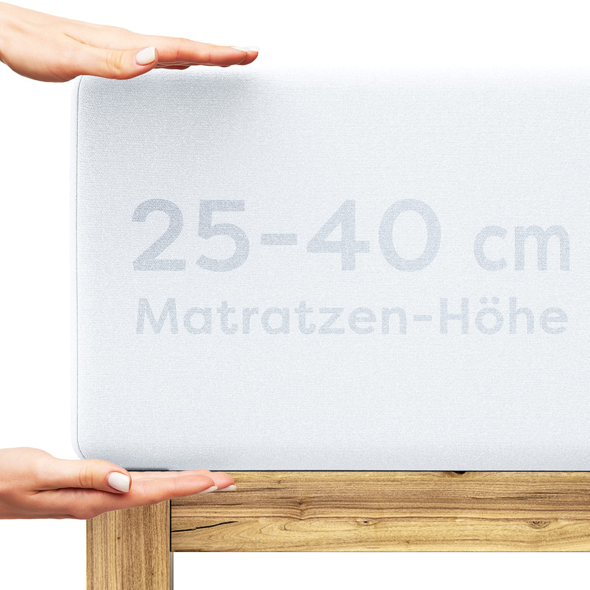 Wolkenfeld Frida Spannbettlaken 200x220–220x240 cm Baumwolle weiss – Jersey-Leintuch für hohe Matratzen