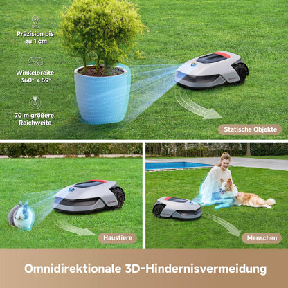 Dreame A1 Pro Mähroboter ohne Begrenzungskabel, 3D-LiDAR, 2000 m²