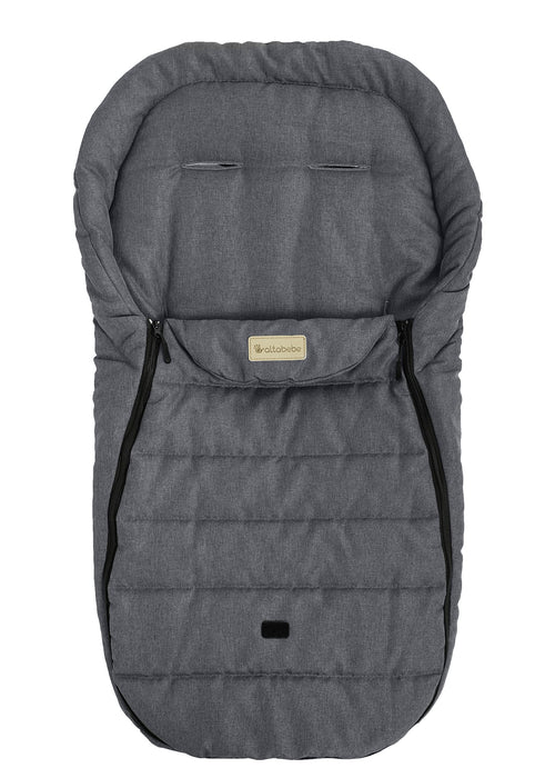 Altabebe Übergangsfussack Lifeline für Kinderwagen, hellgrau, mit Rundumreissverschluss und Gurtschlitzen