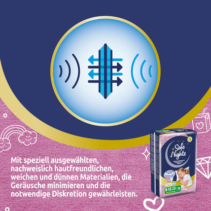 Babylino Safe Nights Girl Nachthöschen Mädchen 8–13 Jahre, 84 Stück