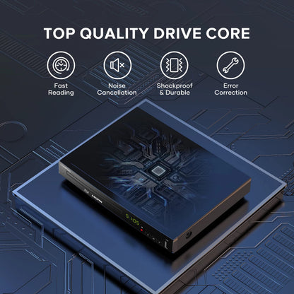 LONPOO LP-100 Blu-ray-Player mit HDMI, USB und Koaxial-Ausgang