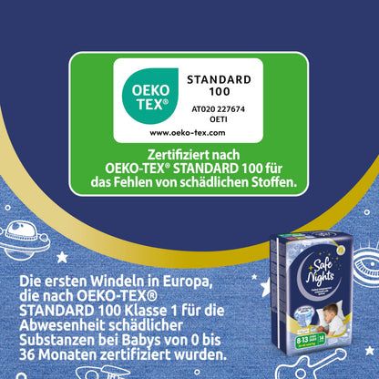 Babylino Safe Nights Boy Nachthöschen, 8-13 Jahre, 84 Stück