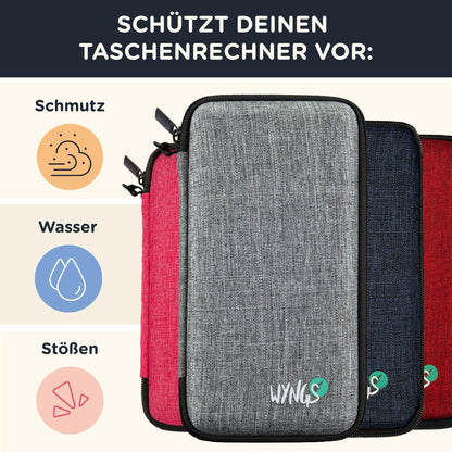 Casio fx-87DE X ClassWiz Taschenrechner mit WYNGS Schutztasche