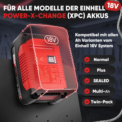 Adlerfokus Wandhalterung für Einhell 18V Akkus und Ladegeräte