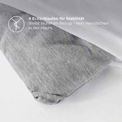 BEDSURE Bettdecke 135x200 cm mit Kissenbezug 80x80, Nebelgrau