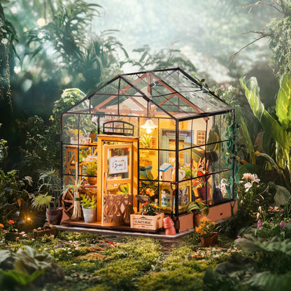 Rolife Miniatur Haus Cathys Blumenhaus DG104, 3D Holzpuzzle mit LED