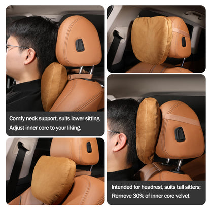 POKSRI Auto-Nackenkissen 2er-Set, Kopfstütze Nackenstütze, schwarz