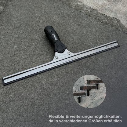 FenWi Fensterabzieher 35 cm mit Gummilippe und Edelstahl-Abziehschiene