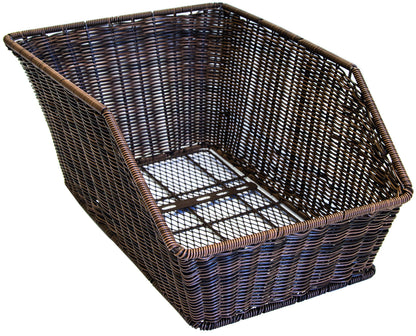 Büchel Fahrradkorb Polyrattan für Gepäckträger hinten, 18 Liter