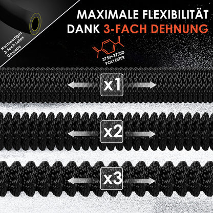 KESSER Flexibler Gartenschlauch 30 m mit 8 Modi Sprühpistole, schwarz