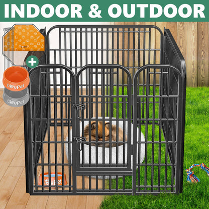LovPet Welpenlaufstall XXL mit Dach, 8 Gitter je 80x80 cm