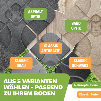 KESSER Sonnenschirmständer 4-teilig für Ampelschirm, befüllbar