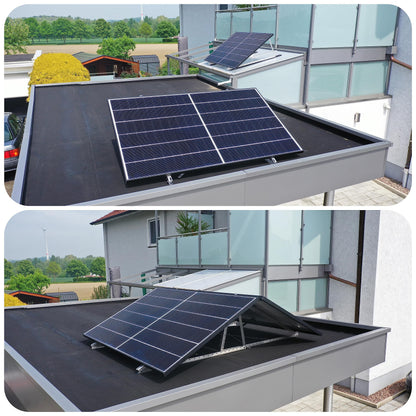 4er-Set Solarmodul Halterung – Neigbar bis 114.5cm Modulbreite