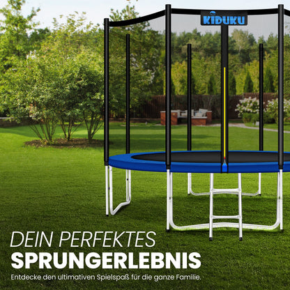 KIDUKU Trampolin Ersatznetz Sicherheitsnetz Ø 366 cm, 8 Stangen