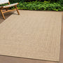 Teppich-Traum Outdoor Teppich Jute-Look beige/braun 140x200 cm – Flachgewebe mit modernem Muster für Balkon und Terrasse