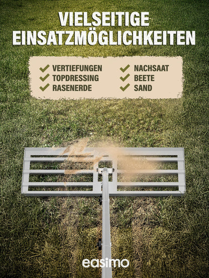 easimo Rasenrakel 80x30 cm – Nivellierwerkzeug aus Stahl