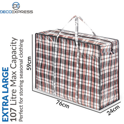 DECO EXPRESS Wäschesack XXL 75 l mit Reissverschluss, 8er-Pack