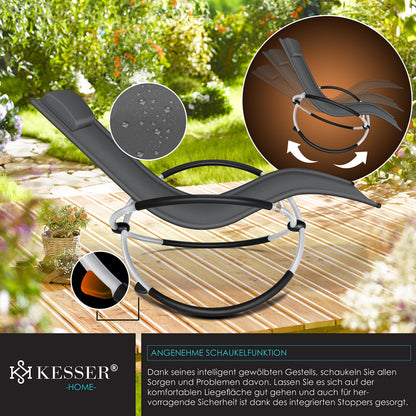 KESSER® Relaxliege Garten Schwungliege klappbar Anthrazit