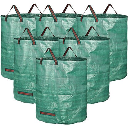 GardenMate Gartensack 272 l, 6er-Set, faltbar, PP-Gewebe 150 g/m² – mit vier Griffen und Verstärkungsring